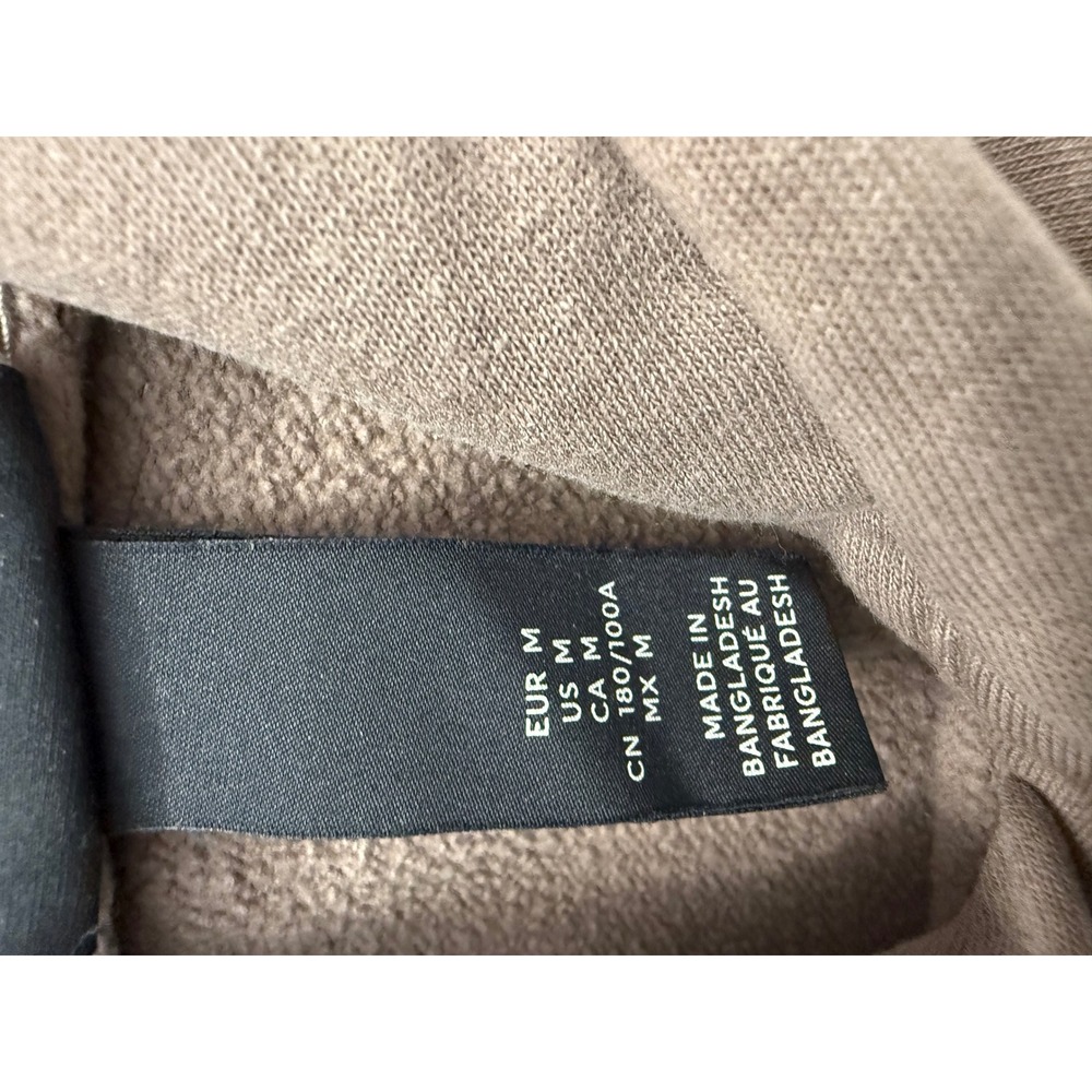 H&M Mens Brown Tranquility Angel Graphic Hoodie Regular Fit Sweatshirt Size M - Picture 5 of 7